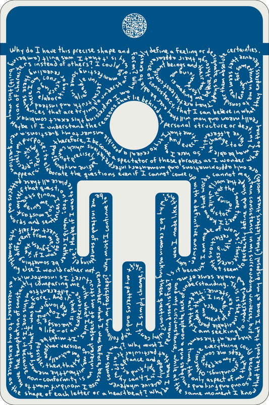 TRY DEFINIRME - Letrero de señalética para baños - Literatura Expandida - Arte